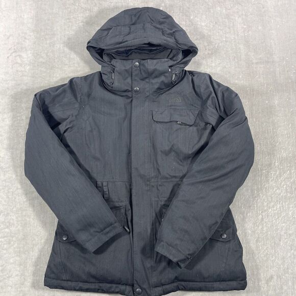 The North Face Women's Medium Black 550 HyVent Hooded Jacket‎ - Picture 1 of 9